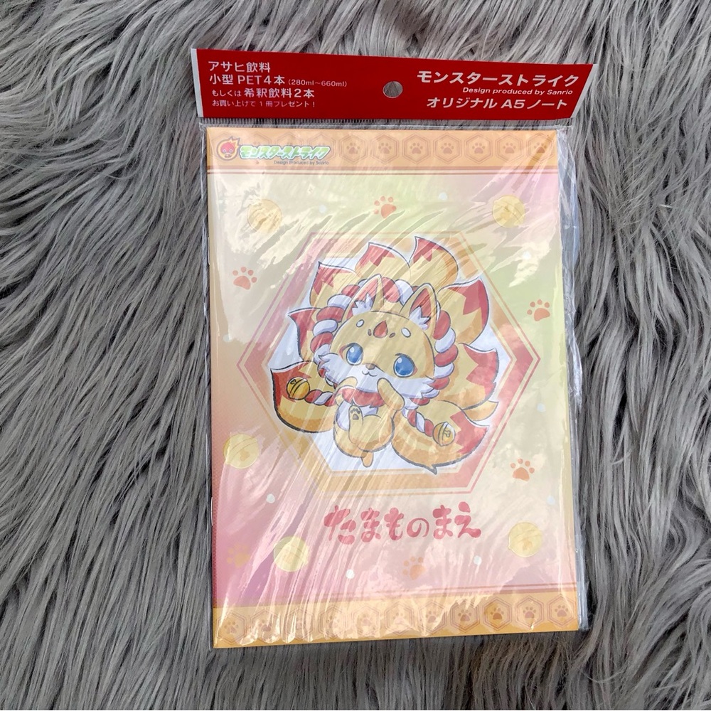 Tamamo no Mae A5 Size Notebook Monster Strike x Sanrio Collab Chibi Kitsune